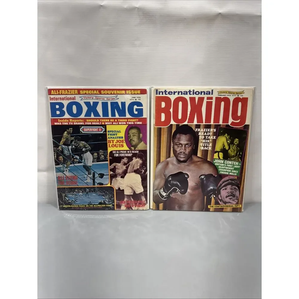 Vintage International Boxing Magazine Lot of 7 1972-1975 Forman Ali Frazier